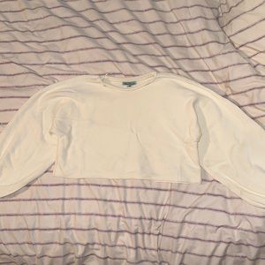 Crop white sweater! Size medium